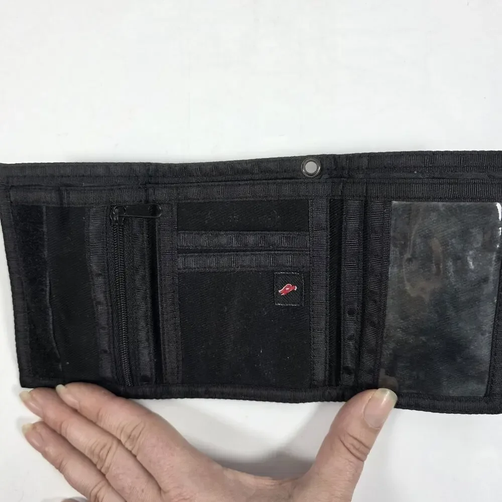 Tony Hawk Mens Nylon Trifold Wallet Old School Vintage Skate Y2K Blue/Black